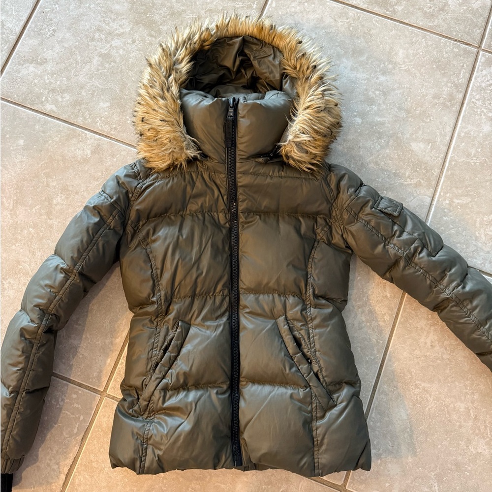 Green Puffer Coat